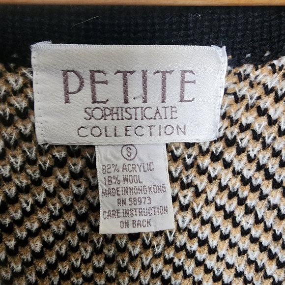 Vintage wool blend knit cardigan buttondown sweater - Picture 4 of 7